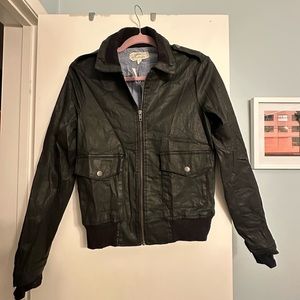 Current Elliott bomber jacket. Black CURRENT / ELLIOTT Southside Bomber